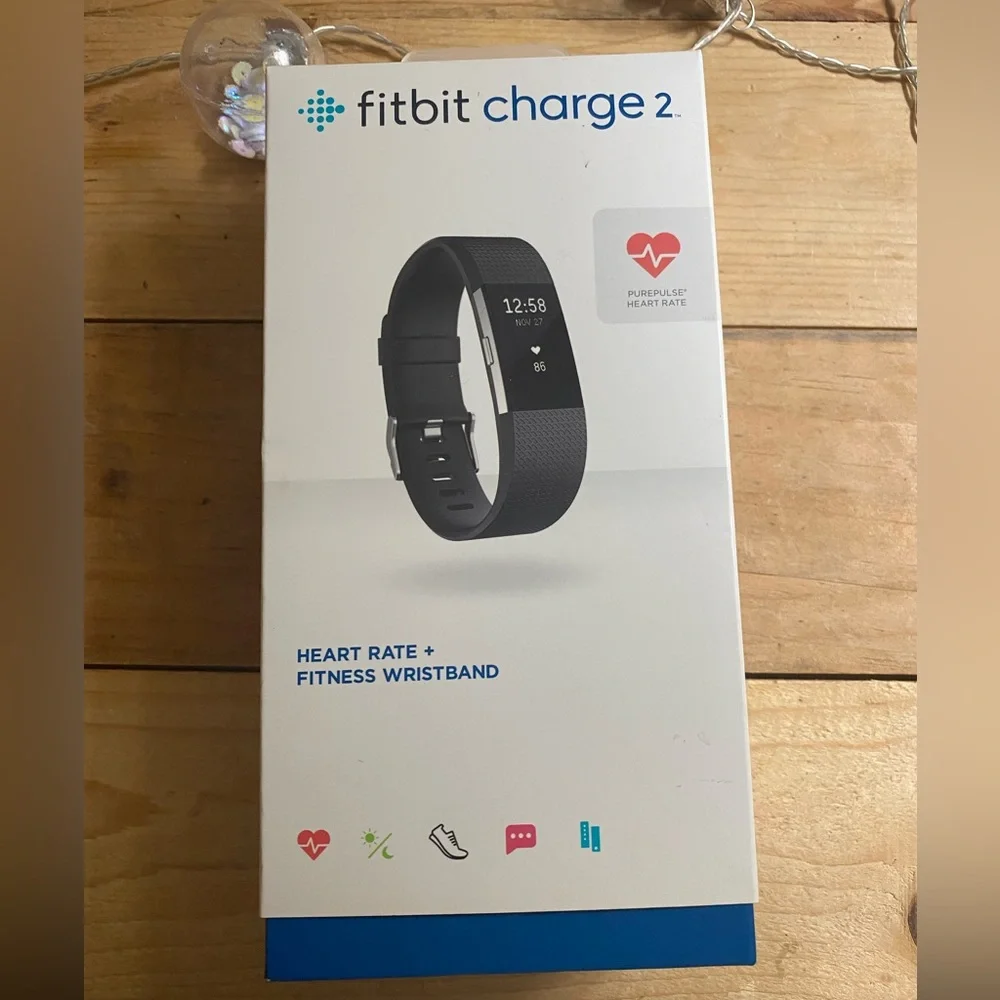Fitbit Charge 2 Heart Rate + Fitness Wristband, Black new